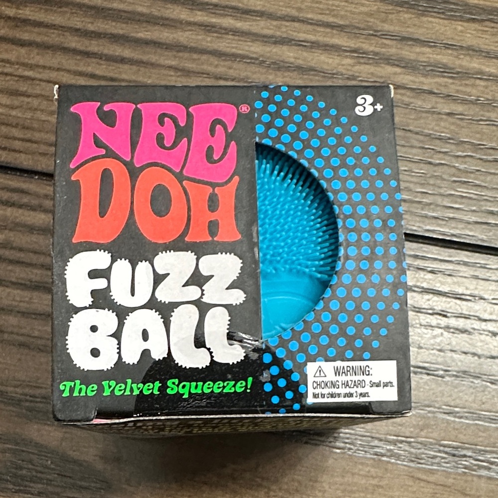 Velvet NeeDoh Fuzz Ball - Teal Blue